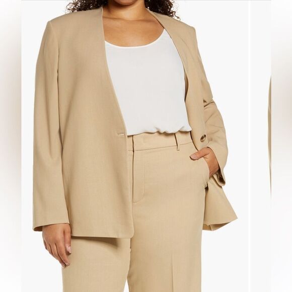 VINCE Collarless Wool Blend Blazer NWT - Picture 6 of 11